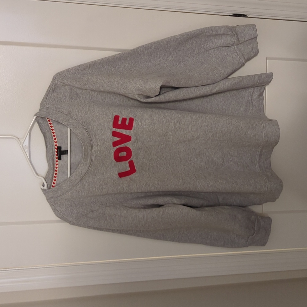 Talbots Blouson Sleeve Embroidered Crewneck Sweatshirt "Love" size 2x